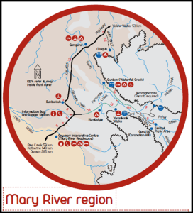 Mapa Kakadu Mary River - Australia