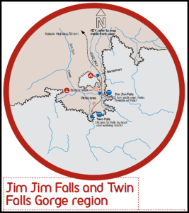 Mapa Kakadu Jim Jim falls - Australia